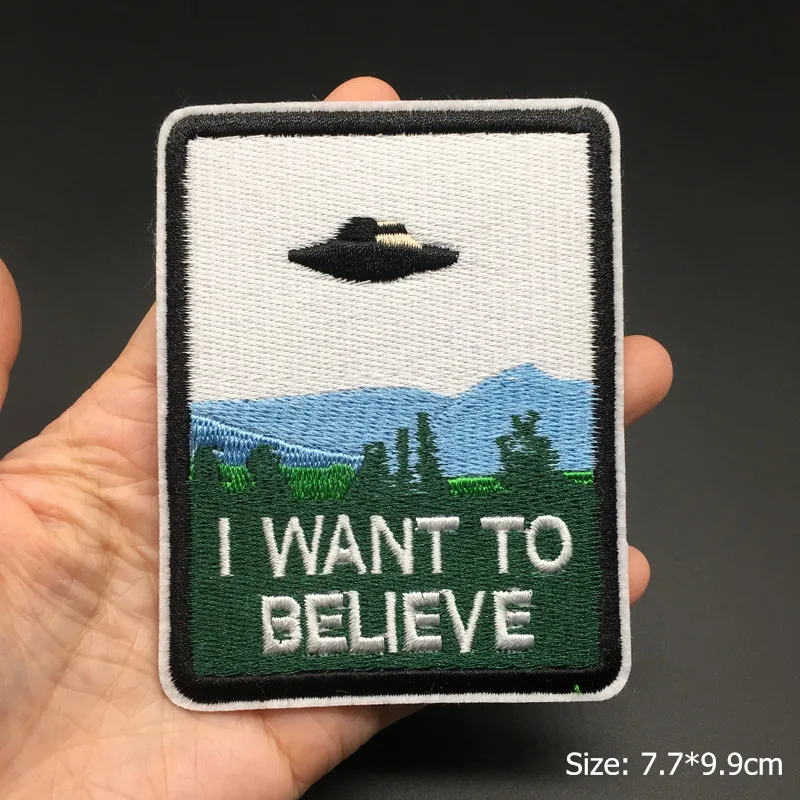 UFO Rocket Alien Patches for Clothing Stripes Appliques Embroidery Badge Sewing DIY Decoration Clothes Sticker Iron on Patch