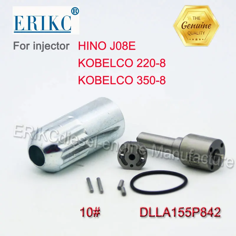 

23670-E0010 Injector Repair Kit DLLA155P842 Nozzle 10# Valve Plate for HINO Injector 095000-6590 095000-6591 095000-6340