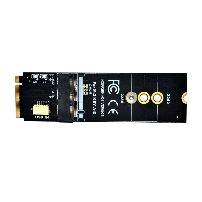 M.2 Wifi Adapter M.2 M Key to A+E Key Slot Wifi Bluetooth Network Card NGFF NVMe PCI express SSD Port to E key Slot Wifi Adapter