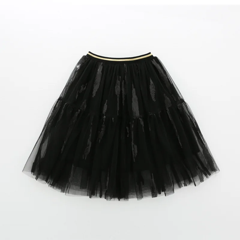 New Girls Pettiskirt Mesh Skirts 3 color Long Cake Skirt Multi-layer Children's Princess gauze sequined Skirt