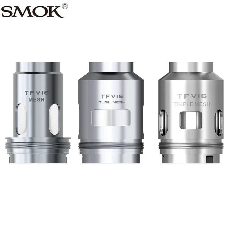 3pcs/pack Original SMOK TFV16 E-Cigarettes Vaporizer 0.17ohm/Dual 0.12ohm/Triple 0.15ohm/Conical 0.2ohm Replacement Mesh Coil