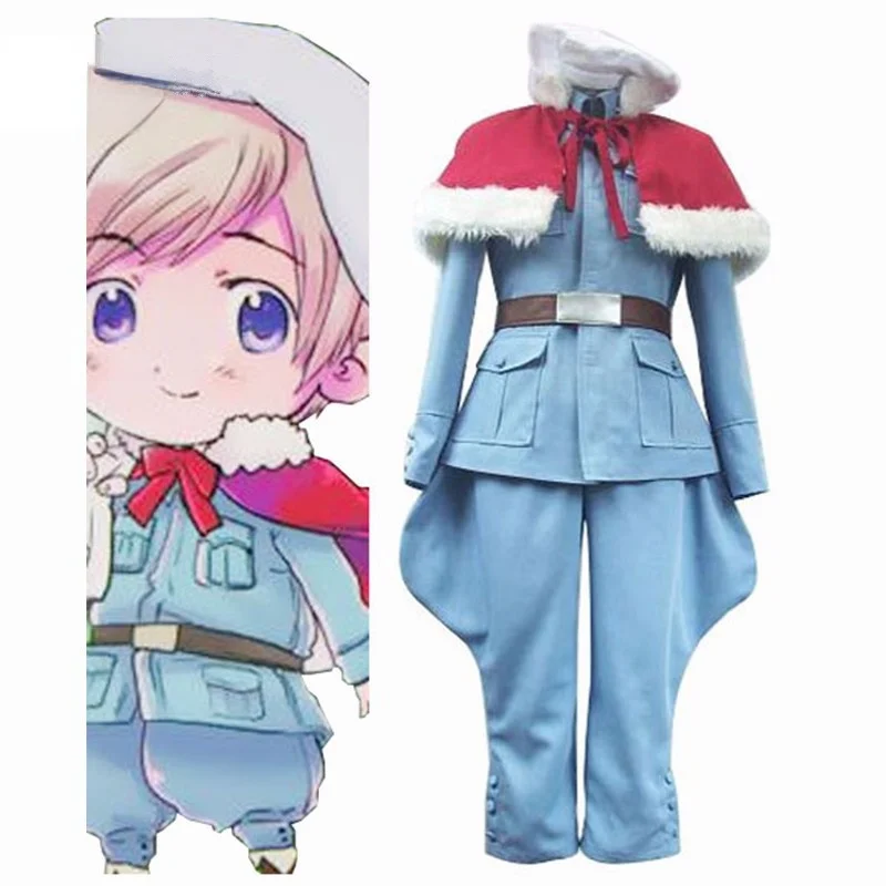 

Anime Axis Powers Hetalia Tino Vainaminen Finland Cosplay Halloween Costume Customize Size