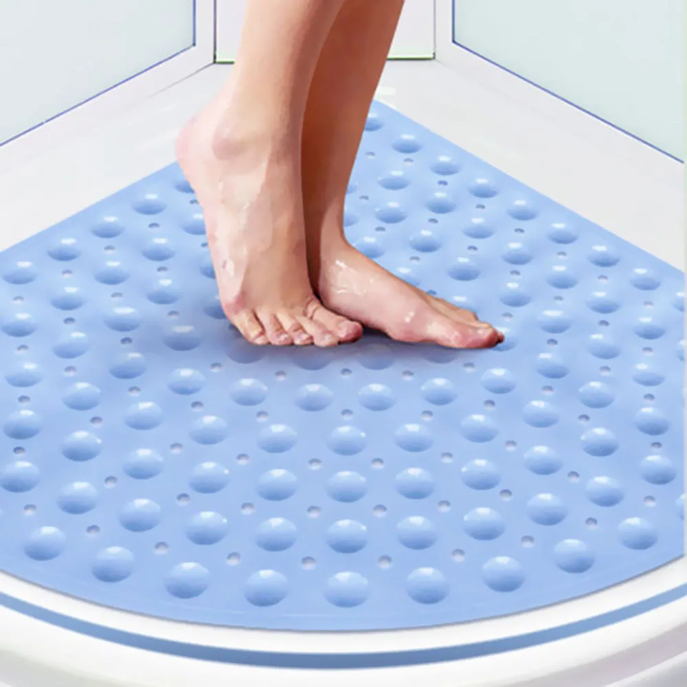 Non-slip Sector Bath Mat Bathroom Mat Safety Shower Bath Mat Massage Pad Bathroom Mat Suction Cup Carpet Non-slip Bath Mat