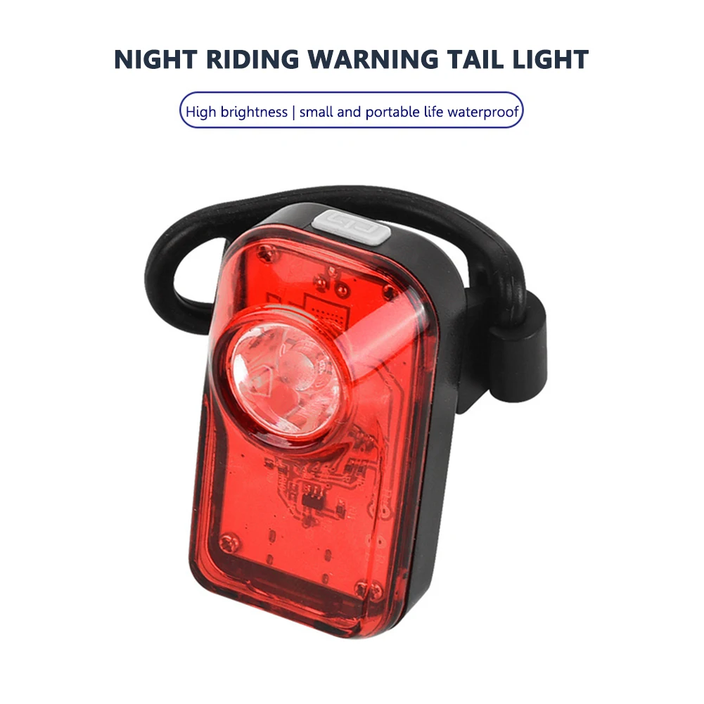 Bike Tail Light Type-C USB Rechargeable Portable Bicycle Night Ridding Safety Warning Red Rear Lamp Cycling Accessories