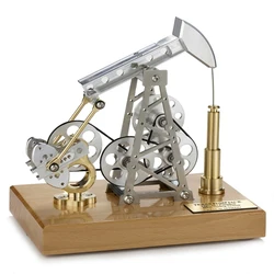 Imported Stirling Pumping Unit Drilling Oil Well Model Movable DIY Assembled Metal Mechanical Toy