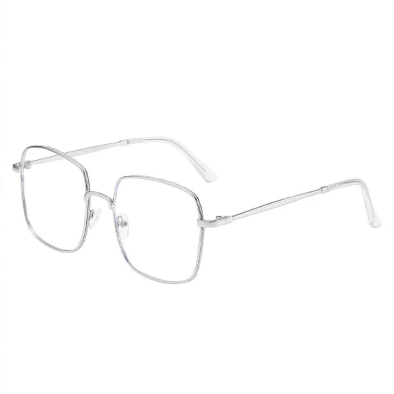Big Size Square Myopia Glasses for Women Men Eyeglasses Metal Frame Prescription Eyewear 0~-6.0 Diopter