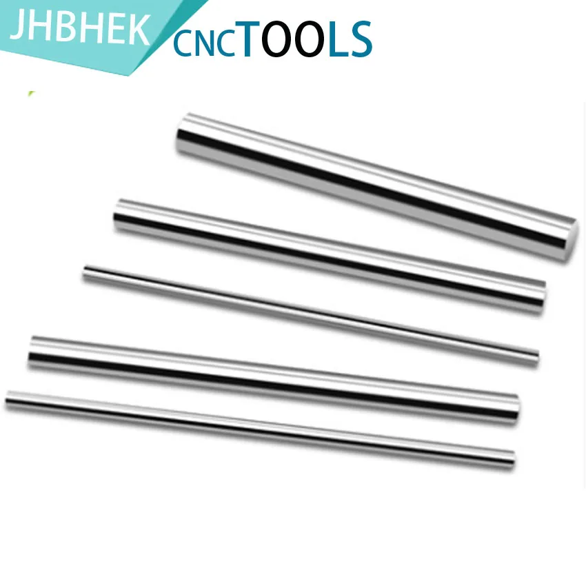 Tungsten Karbida Padat Round Rod 4 Mm-10 Mm X 330 Mm Diperpanjang Bar K10 Round Bar
