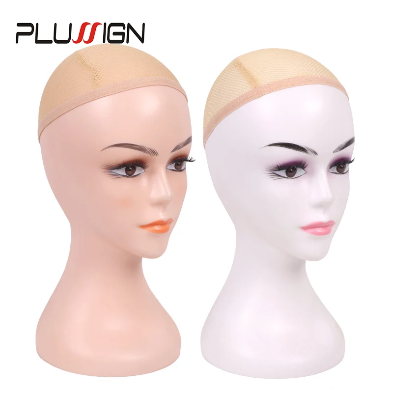 Plussign-Tête de Mannequin en Plastique Blanc de 22 Pouces, 37cm, Maquillage Féminin