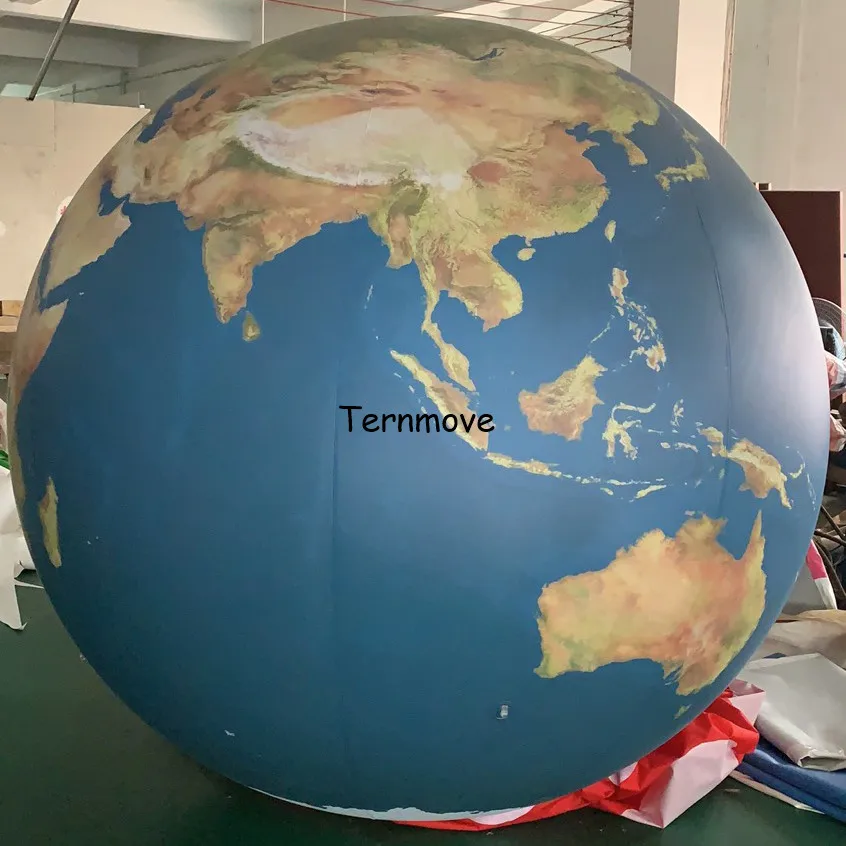 LED Geografia Globo Mappa Palloncino terrestre in PVC con globo gonfiabile leggero, palla gonfiabile della mappa del mondo in vendita