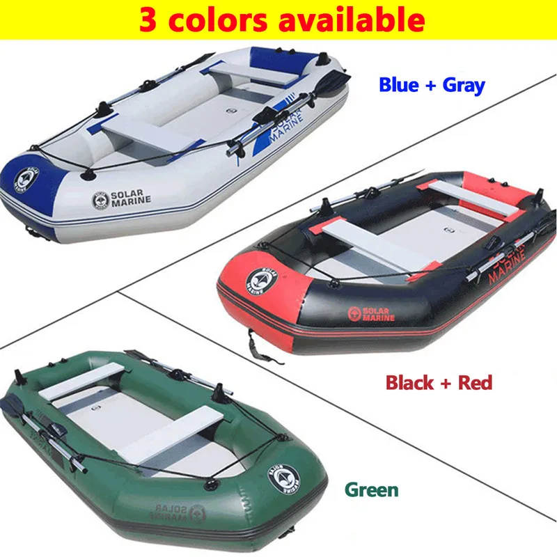 PVC Wear-Resistant Inflatable Fishing Boat, Rowing Kayak Canoe Dinghy Hovercraft, Outdoor Drifting Surfing, 3 Person, 260 cm