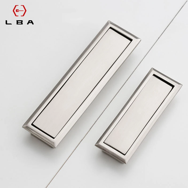 Modern Minimalist Tatami Decorative Furniture Door Handles Zinc Alloy Concealed Cabinet Push Pull Handles For Interior Doors