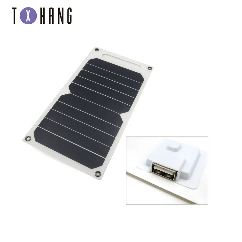 5V 10W Portable Solar Charging Panel Lightweight Solar USB Charger For Solar Survival For Outdoor Mobile Smartphones