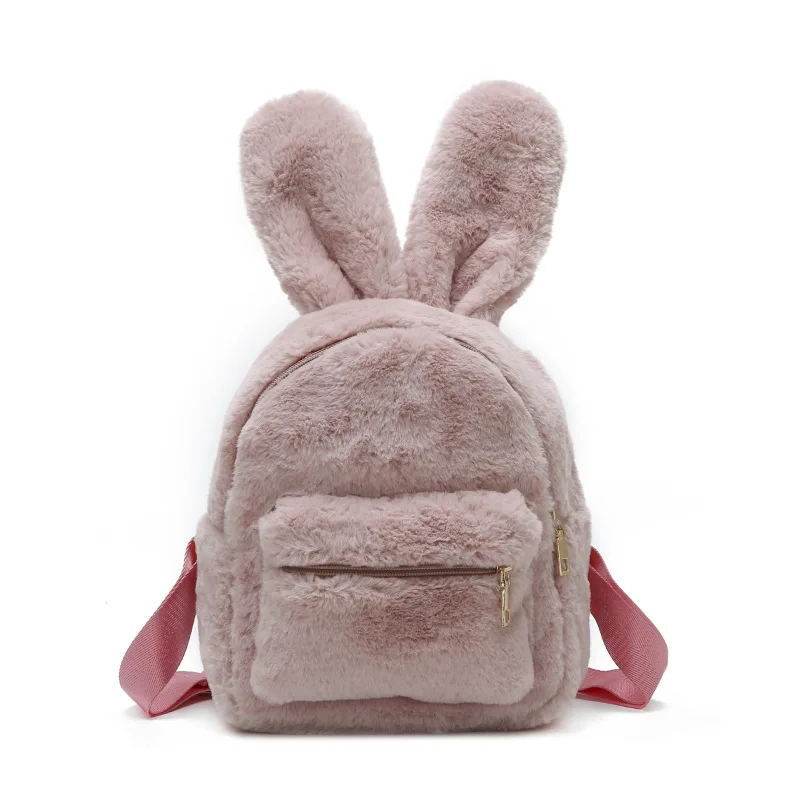 Cartoon Rabbit Ear Children's Plush Backpack Mini Kindergarten School Bag Plush Backpack Children's School Bag Girl Boy Backpack