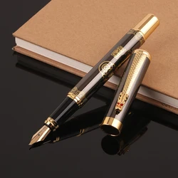 High Quality Metal Luxury Fountain Pen Box Business Writing Signing Calligraphy Pens Office School Stationery Supplies 03933