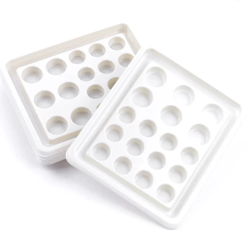 10PCS Disposable Tattoo Ink Cup Eyelash Extension Glue Holder Adhesive Tray Square Plastic Pigment Palette