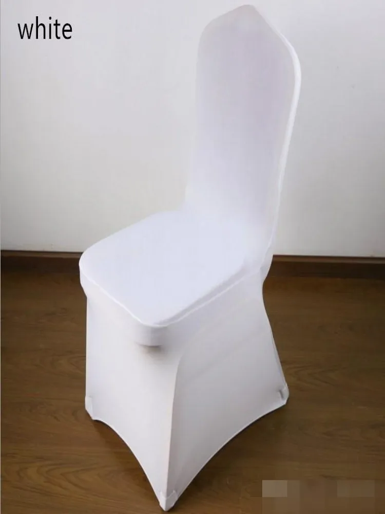 Universal White Polyester Spandex Wedding Chair Covers for Weddings Banquet Hotel Decoration Supplies DHL Fast Delivery