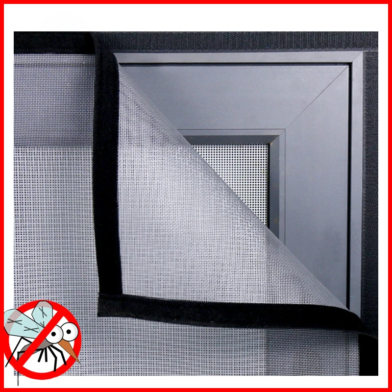 Insect Window Screen Mesh,Indoor Anti Fly Curtain Tulle Summer Invisible Anti-Mosquito Removable Washable Customize Screen Net