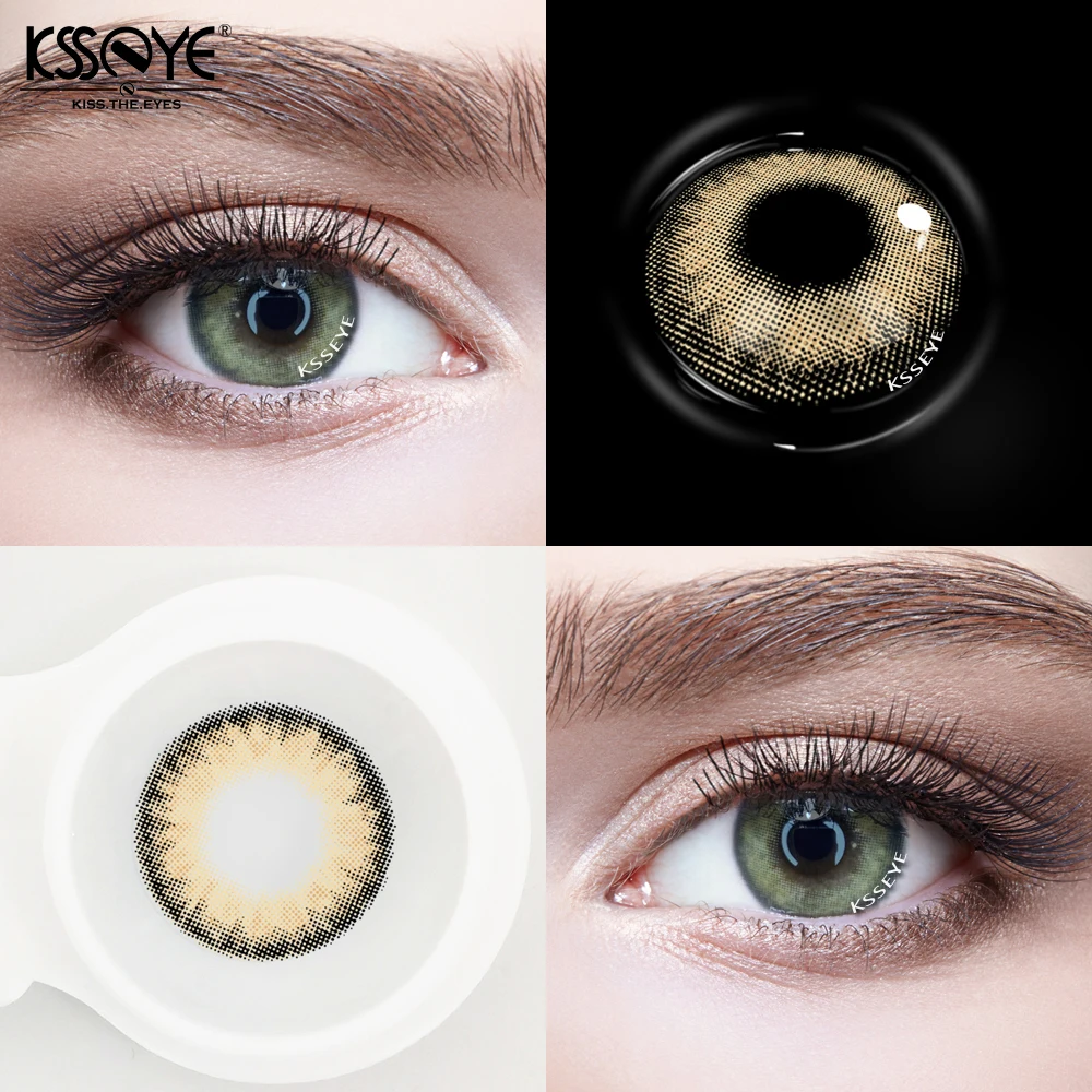 KSSEYE 2pcs/pair Pro Color Contact Lens Eye Color Cosmetic Color Contact Lens Beauty Eye Contact Lenses