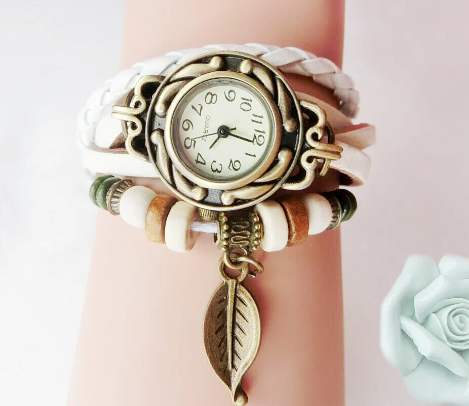 bracelet watch female students children leaf pendant quartz watch manufacturer wholesale restoring ancient ways