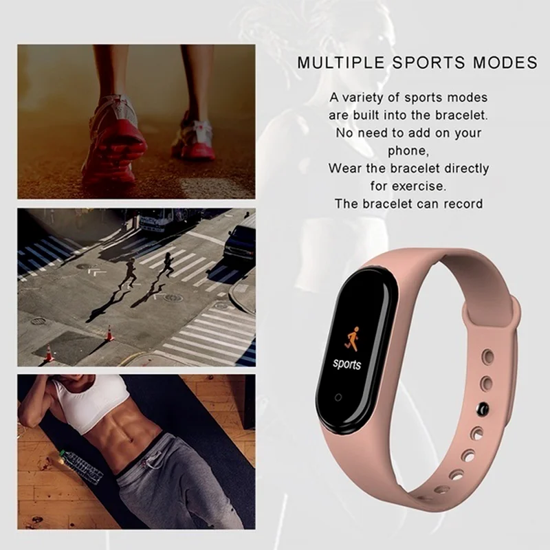 M5 Men's and Women's Smart Watch Sports Smartwatch Heart Rate Blood Pressure Monitor Fitness Bracelet for Android/IOS