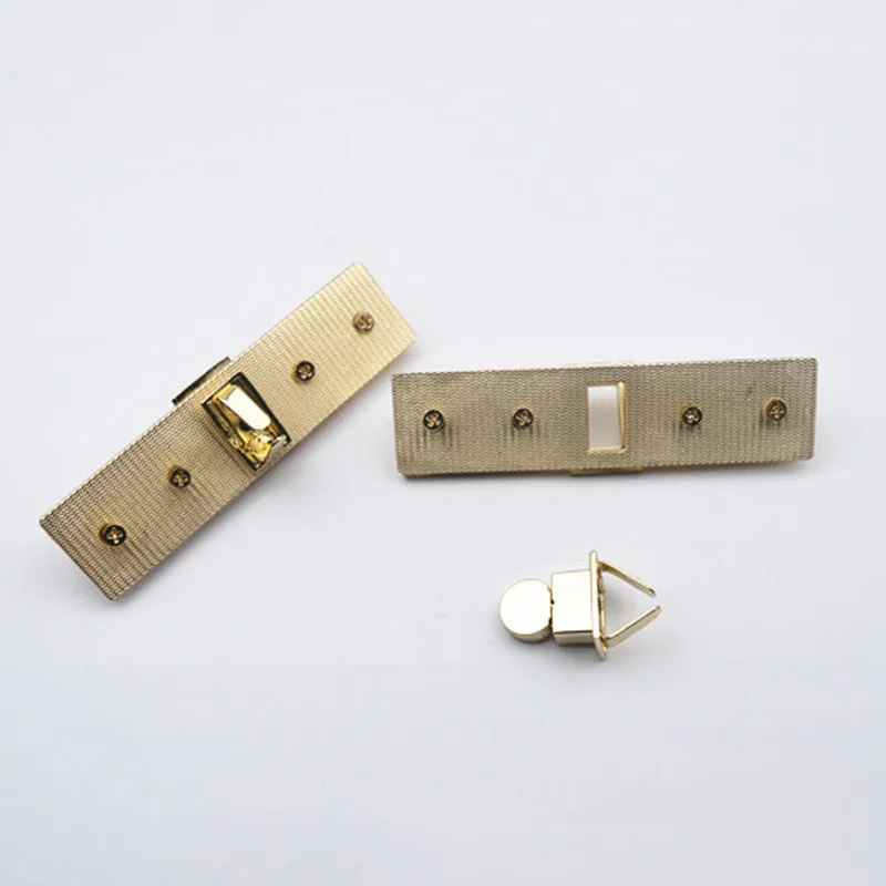 1pcs Metal Turn Lock Rectangle Fashion Durable Lock For DIY Handbag Bag Purse Luggage Hardware Closure Bag Parts Accessories