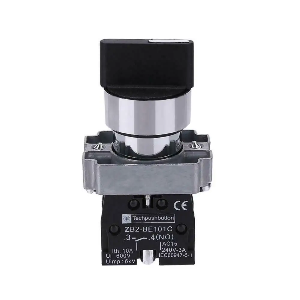 

ZB2-BD33 Two 3 Position Rotary Select Selector Switch Self Lock 22mm 2 NO N/O