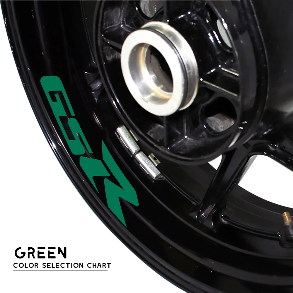 New Motorcycle Modified Wheel Sticker Waterproof Reflective Wheel Decal Color Wheel Side Strip for SUZUKI GSR