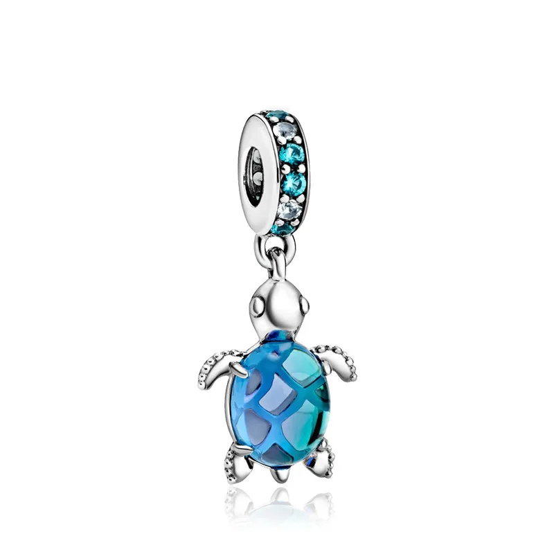 2021 New Summer Ocean Series Beads Dangle Charm Fit Original Pandora Charm Bracelet Jewelry Gift