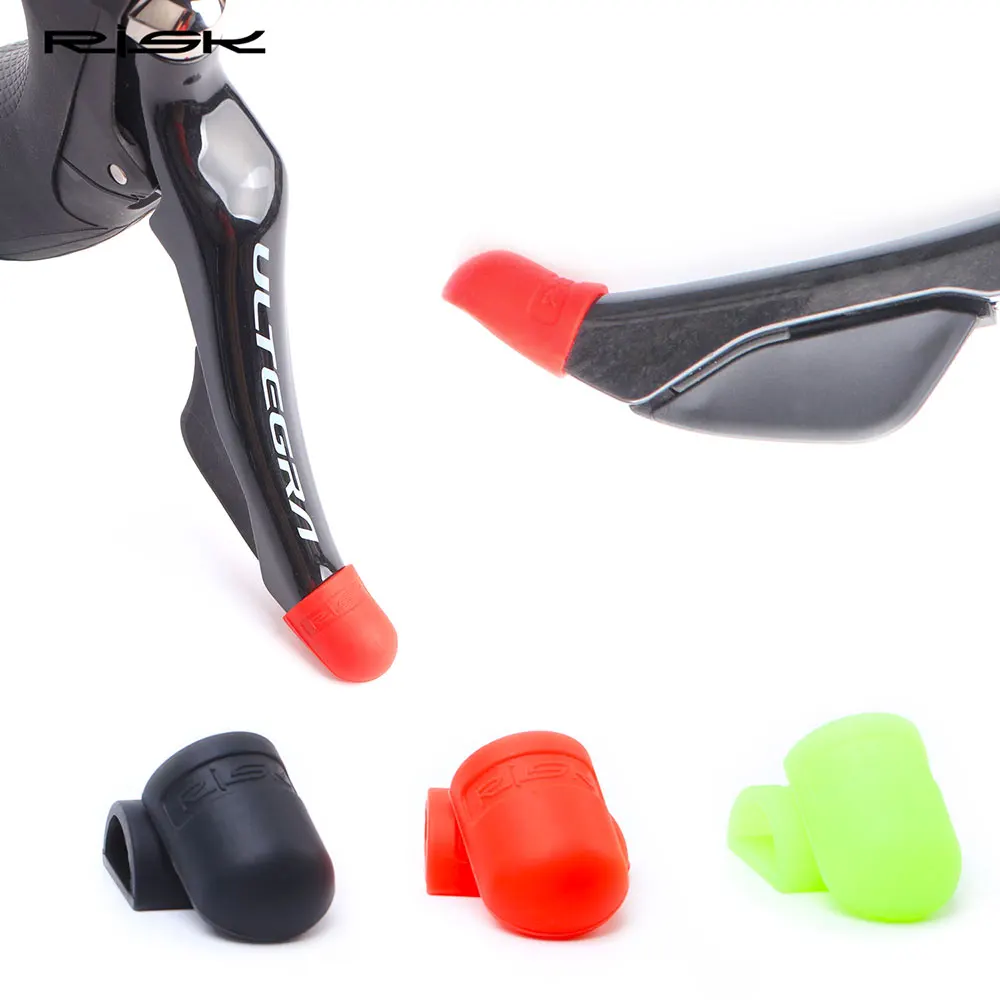 RISK 2pcs Silicone Bicycle Shift Handle Cover for Shimano Road Bike Shifting Lever Protection Sleeve Cap Derailleur Accessories