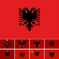 Albania History Flag Double Headed Eagle OUTDOOR INDOOR ALBANIAN Arms 90x150cm National Banner Parade/Festival/3x5ft