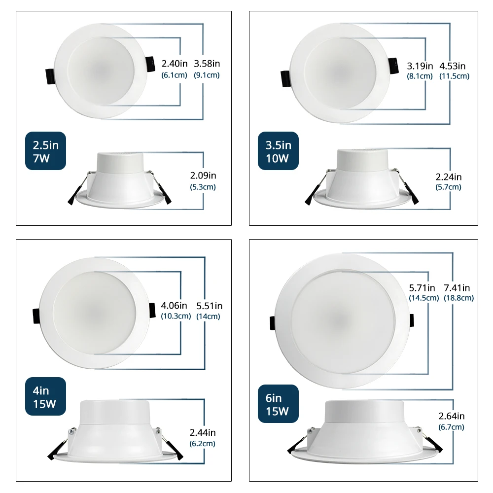 Benexmart Zigbee Smart Deckenleuchte, LED-Downlight, RGBCW, dimmbar, Strahler, funktioniert mit Tuya SmartThings Alexa Yandex Alice