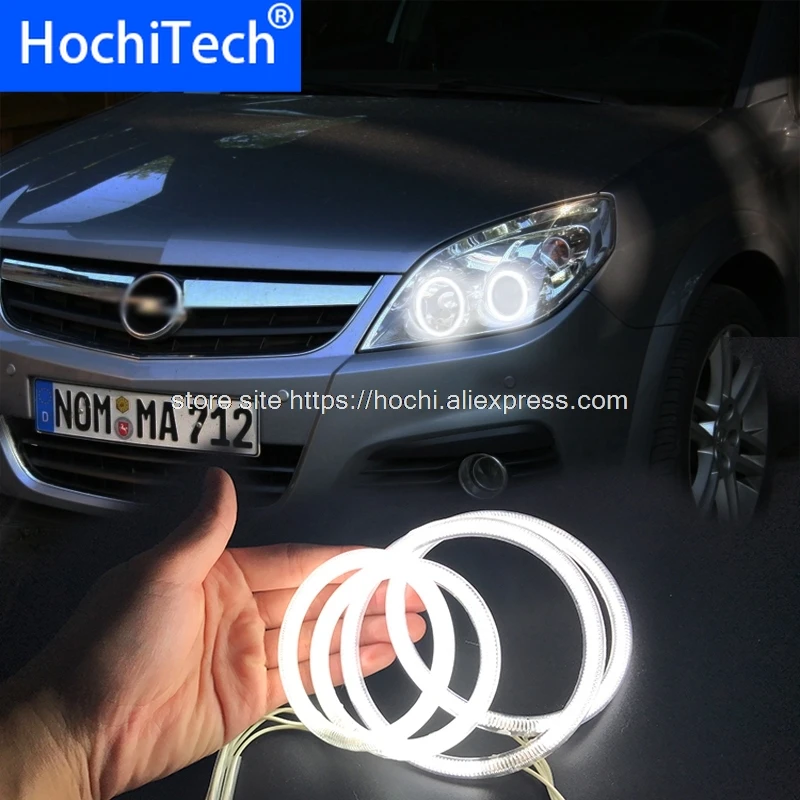 HochiTech WHITE 6000K CCFL Headlight  Angel Demon Eyes Kit angel eyes light for Opel Vectra C Caravan 2005 2006 2007 2008