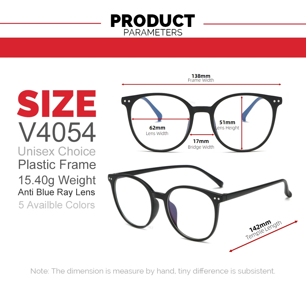 2024 Trending Office Blue Light Blocking Oversized Round Glasses Computer Women Anti Blue Gaming Big Size Men Eyeglasses Frame