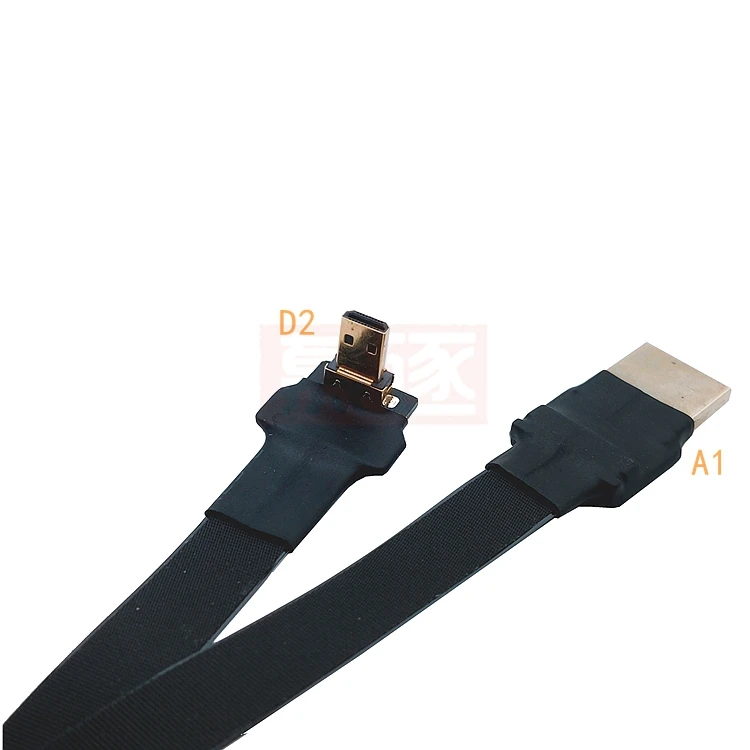 0,05 M-1M FPV HD-kompatibel Typ A Männlich zu micro HDTV Männlichen HDTV FPC Flach Kabel für Multicopter Luft fotografie