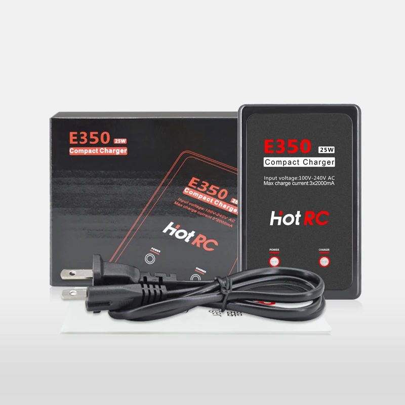 Hot sale RC E350 balance charger 2S-3S lithium battery 2A charger 25W power supply 2000mA high current model aircraft use