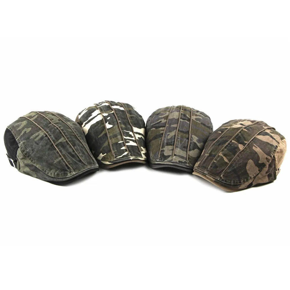 Men's Camouflage Berets Hat Golf Driving Sun Flat Cotton Gatsby hat for Men  Ivy Hat Golf Driving Summer Sun Flat Cabbie Newsboy