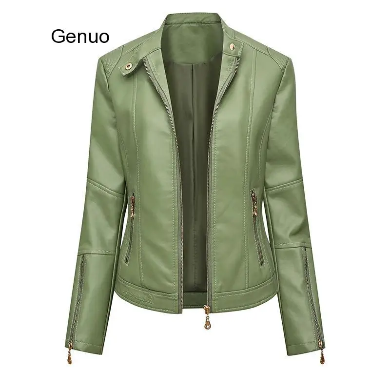 Giacca in pelle da donna Pu Slim donna autunno Punk giacche moto Biker Coat Fashion Brand abbigliamento Streetwear cappotti