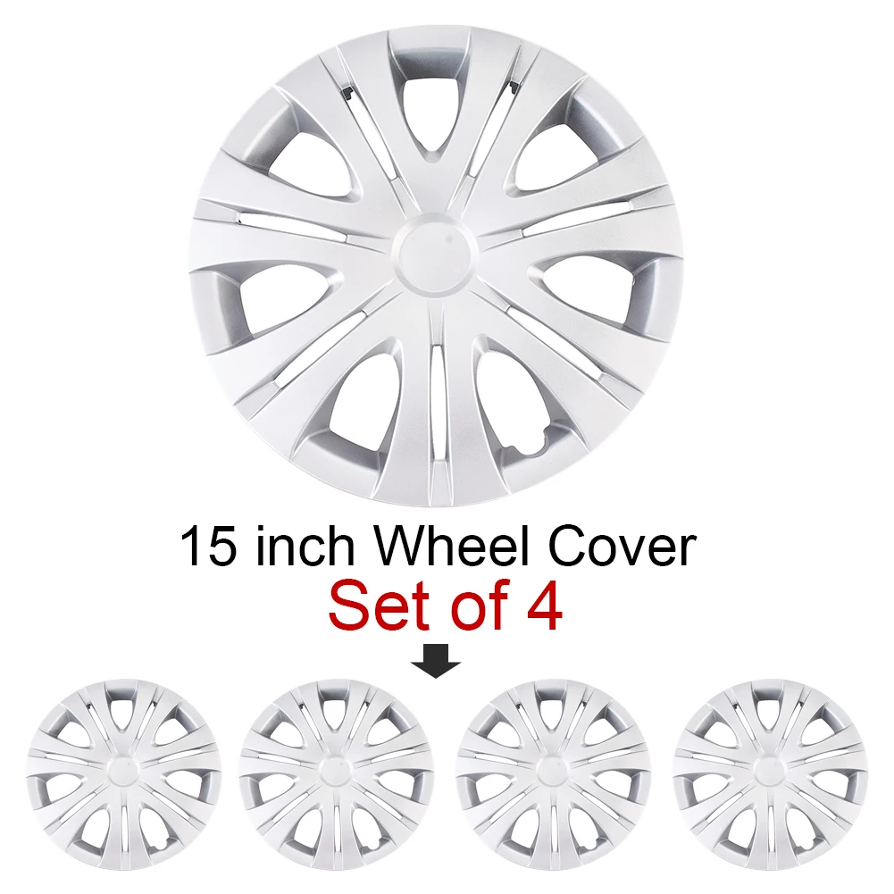 Car Wheel Caps 15inch Hubcap Wheel Cover 38cm Hub Cap Covers Automobile Wheel Protector 4 Pcs