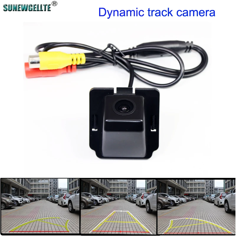 

Dynamic Trajectory Parking Line Car Reverse Rear View backup Camera For Mitsubishi Outlander XL Citroen C-Crosser Peugeot 4007