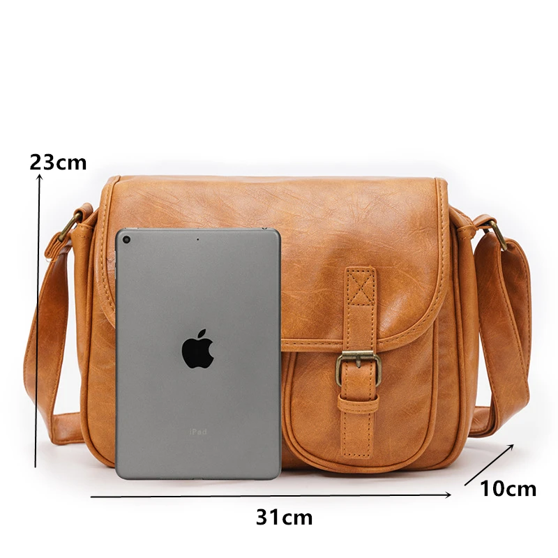 Japanese Style Shoulder Bag Men Fashion Soft PU Leather Messenger Bag For Men Satchels Crossbody Bag Mens Bandolera Hombre 2022