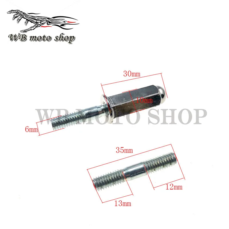 2pcs/set Motorcycle Exhaust Nuts screw M6 50-125cc chinese dirt pit bike 110cc scooter muffler Studs DIO AF18 AF28 ZX JOG AG