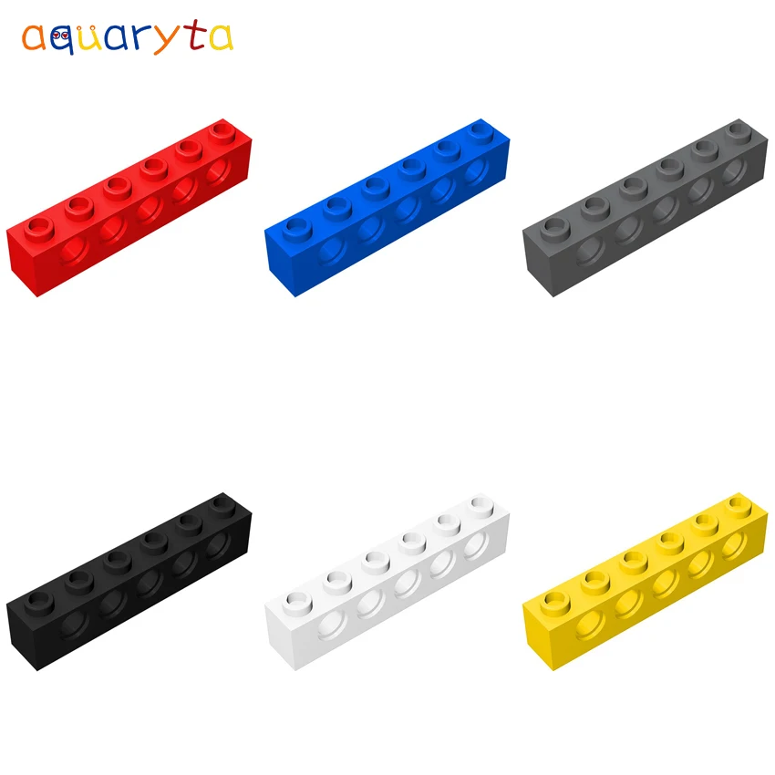 

Aquaryta Building Blocks Technology Parts 1x6 Perforated Brick 5 Holes Compatible 3894 DIY Assembles Particles Toys for Children