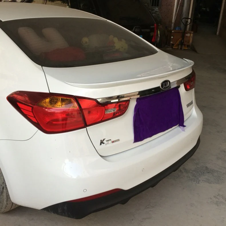 Car Accessories For Kia Forte K3 2011 2012 2013 2014 ABS Plastic Unpainted Primer Tail Trunk Lip Wing Rear Spoiler Decoration