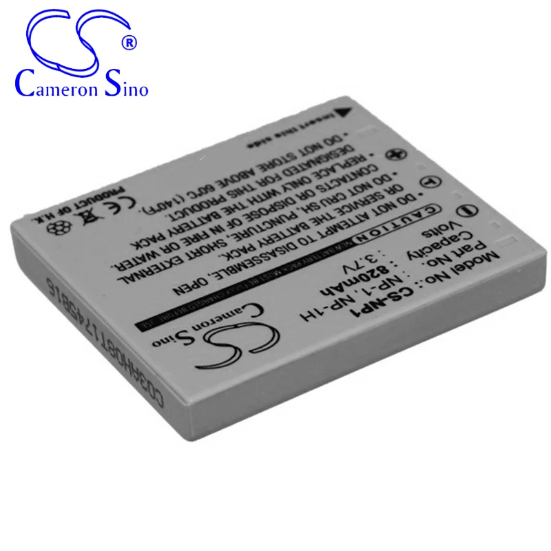 CameronSino Battery for MINOLTA Dimage X1 fits MINOLTA MBH-NP-1 NP-1 NP-1H Digital camera Batteries 820mAh 3.70V Li-ion