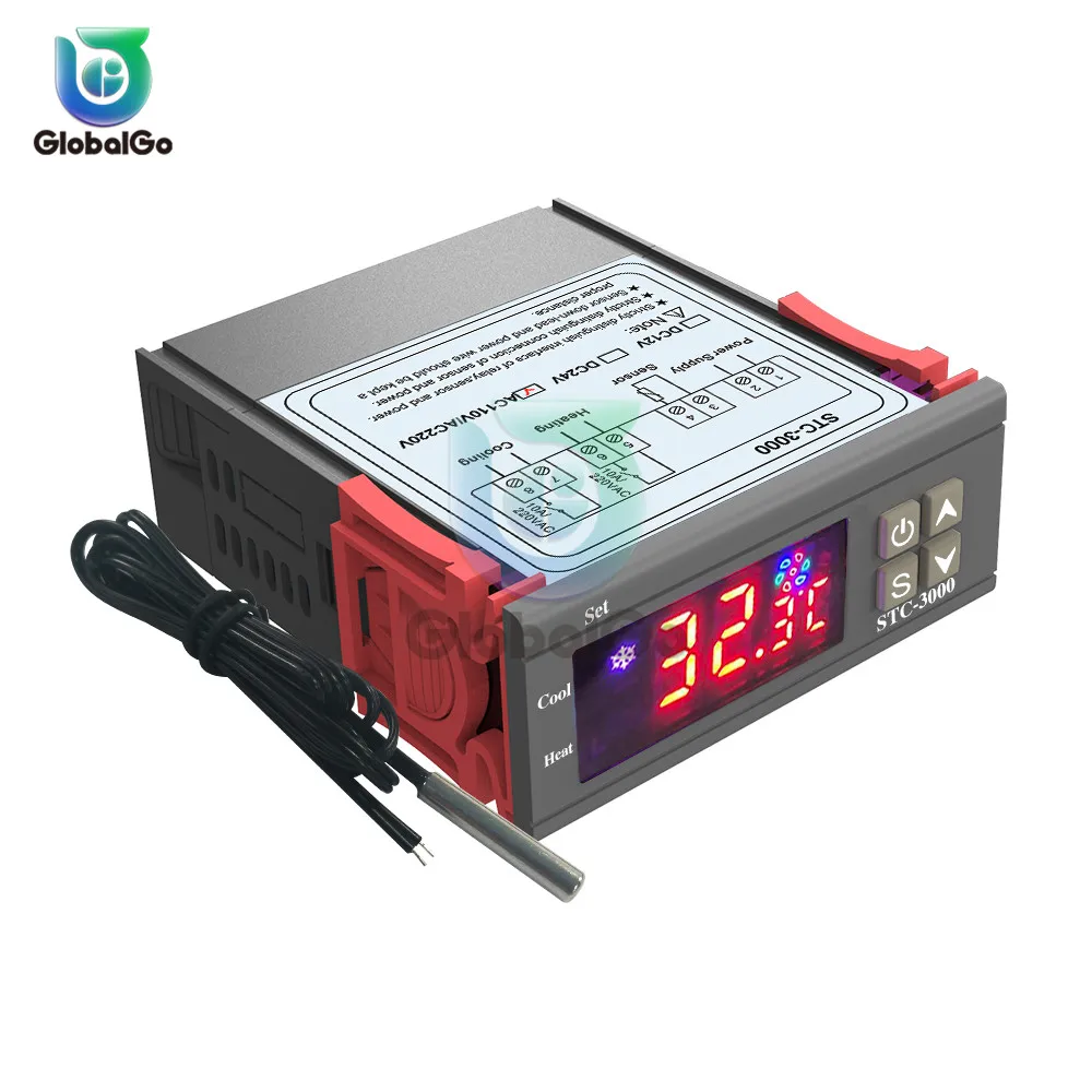 Digital Thermometer Thermoregulator Temperature Controller AC 110-220V STC-1000 3000 3008 3018 DST1020 MH1210W Smart Thermostat