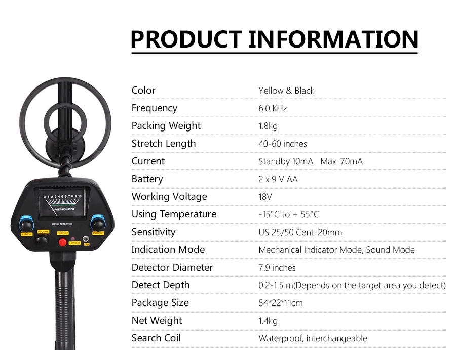 Professional Underground Metal Detector MD-4080 Gold Ground Metal Detector Nugget High Sensitivity Sliver Finder Pinpointer