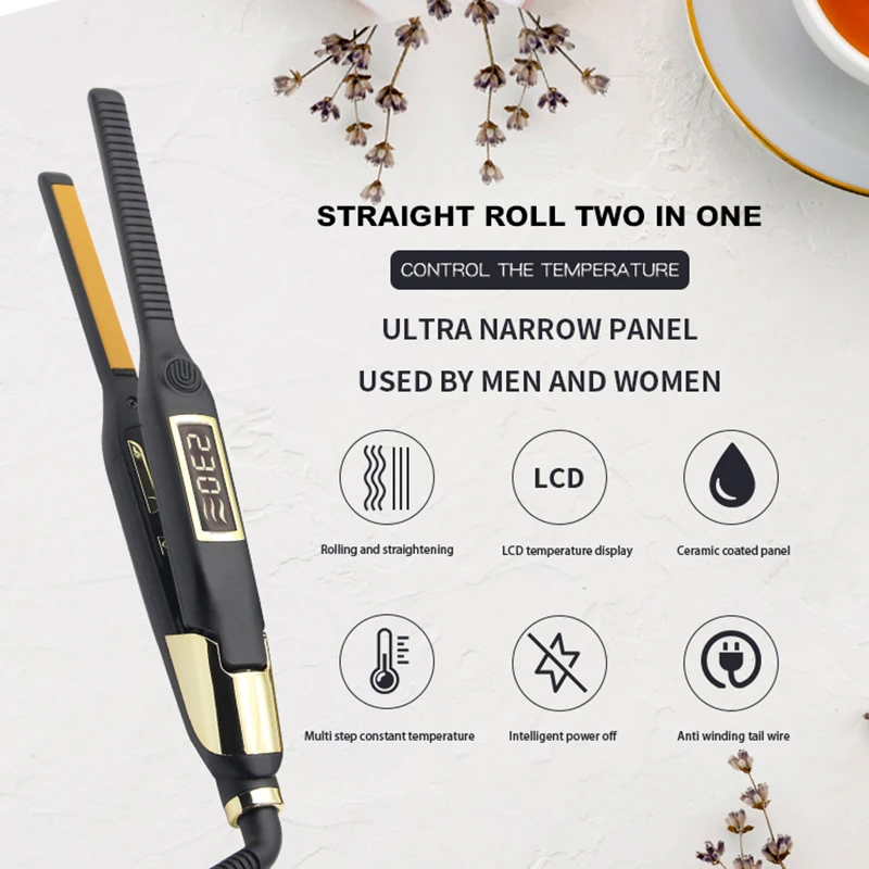 Hair Iron Professional Flat Iron Hair Straightener Twisted Plate 2 in 1 Ceramic Curling Iron Hair Curler Styling Tools