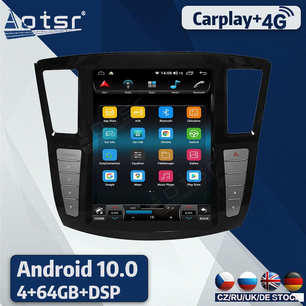 

Android 10 For Infiniti QX60 2014 2015 2019 Car DVD GPS Navigation Auto Radio Stereo Video Multimedia Player Carplay HeadUnit