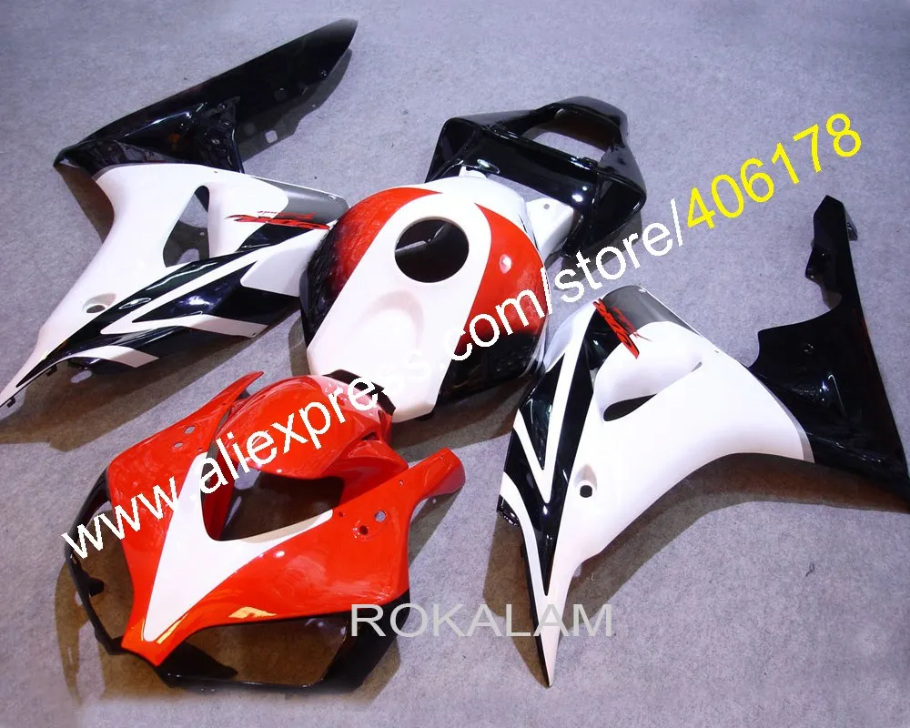 

Литьевая форма ABS для Honda CBR1000RR 06 07 CBR1000 2006 2007, красный, черный, белый цвет, обтекатели мотоцикла (литье под давлением)