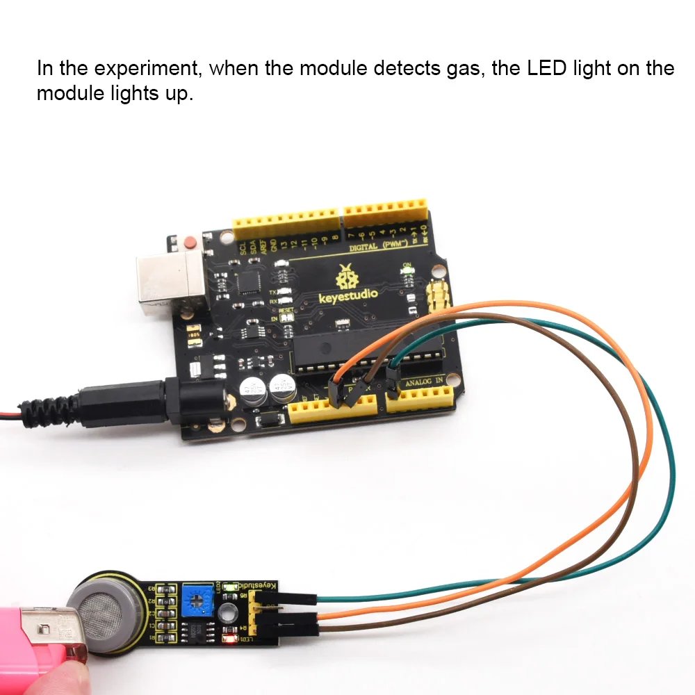 Keyestudio MQ-7 Carbon Monoxide CO Gas Sensor Detection Module for Arduino Sensor Starter DIY Electronic Project